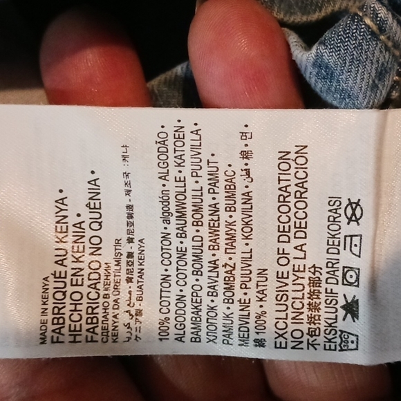 Girl High Rise Blue Denim Shorts Size 16. - Picture 13 of 13